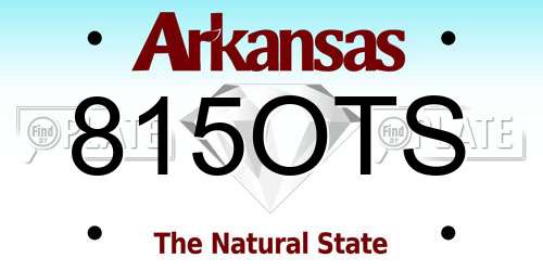815OTS Arkansas License Plate