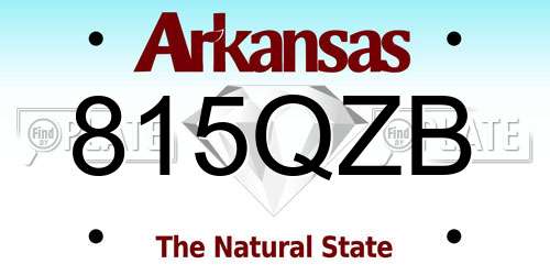 815QZB Arkansas License Plate
