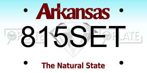 815SET Arkansas License Plate