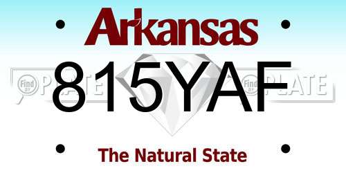 815YAF Arkansas License Plate