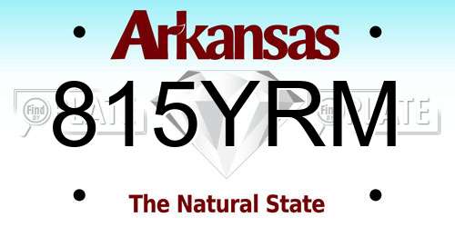 815YRM Arkansas License Plate