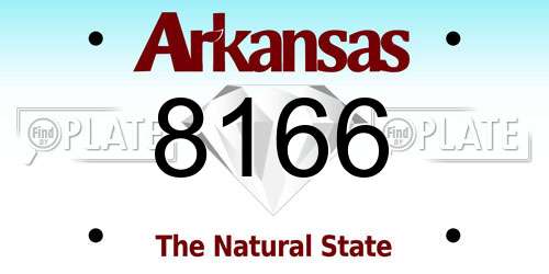 8166 Arkansas License Plate