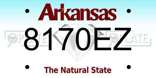 8170EZ Arkansas License Plate