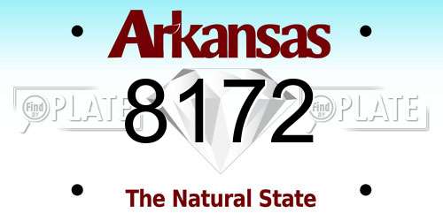 8172 Arkansas License Plate