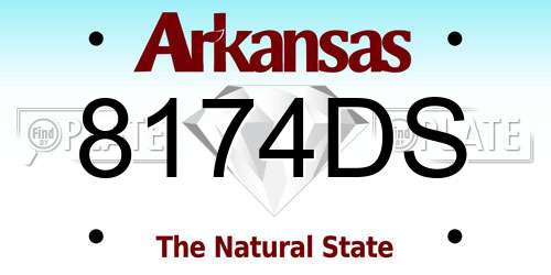 8174DS Arkansas License Plate