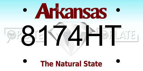 8174HT Arkansas License Plate
