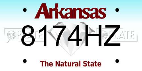 8174HZ Arkansas License Plate