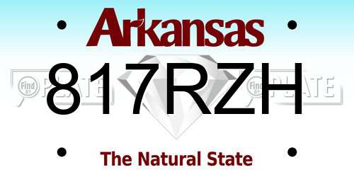 817RZH Arkansas License Plate