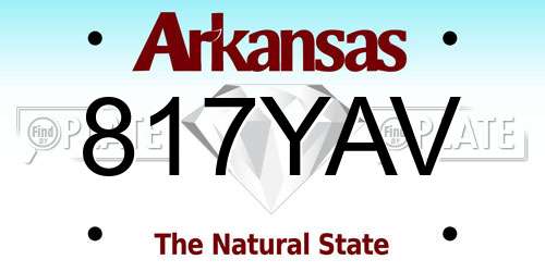 817YAV Arkansas License Plate