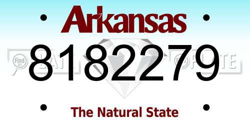 8182279 Arkansas License Plate
