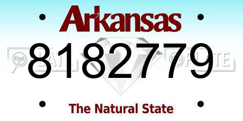 8182779 Arkansas License Plate