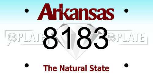 8183 Arkansas License Plate