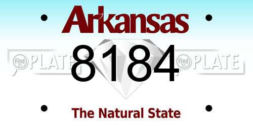 8184 Arkansas License Plate