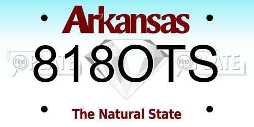818OTS Arkansas License Plate
