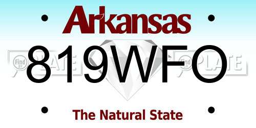 819WFO Arkansas License Plate