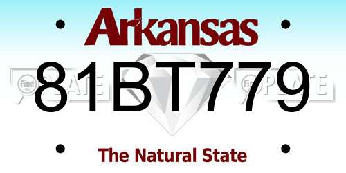 81BT779 Arkansas License Plate