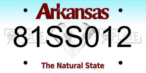 81SS012 Arkansas License Plate