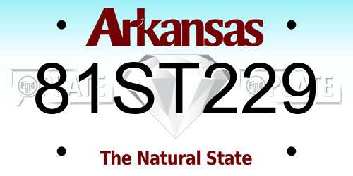 81ST229 Arkansas License Plate