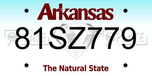 81SZ779 Arkansas License Plate
