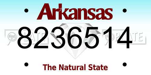 8236514 Arkansas License Plate