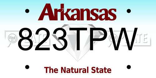 823TPW Arkansas License Plate
