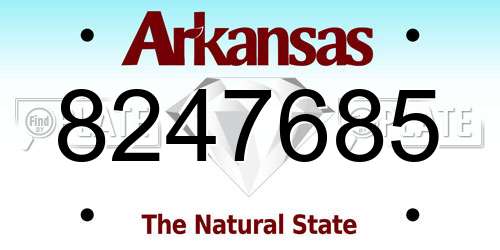 8247685 Arkansas License Plate