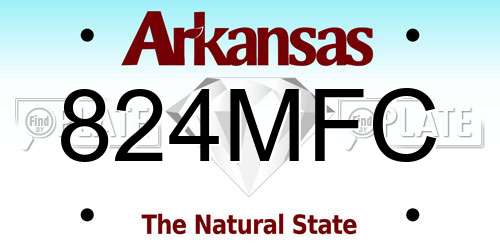 824MFC Arkansas License Plate