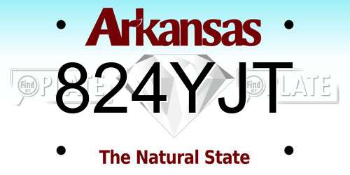 824YJT Arkansas License Plate