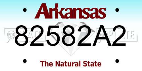 82582A2 Arkansas License Plate