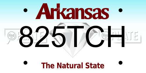 825TCH Arkansas License Plate