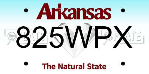 825WPX Arkansas License Plate