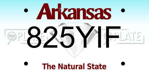 825YIF Arkansas License Plate