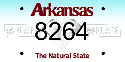 8264 Arkansas License Plate