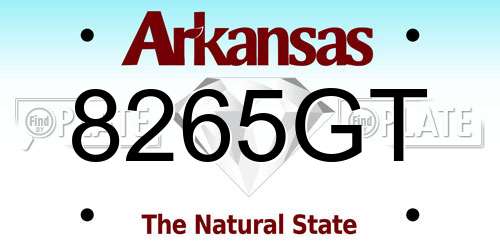 8265GT Arkansas License Plate