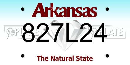 827L24 Arkansas License Plate