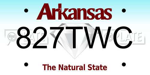 827TWC Arkansas License Plate