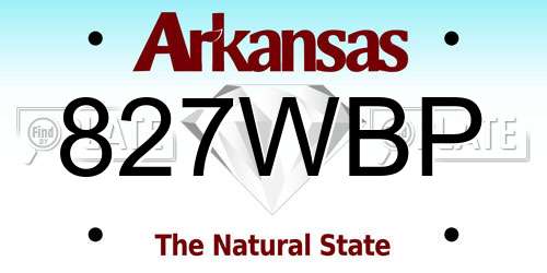 827WBP Arkansas License Plate