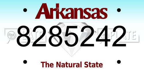 8285242 Arkansas License Plate