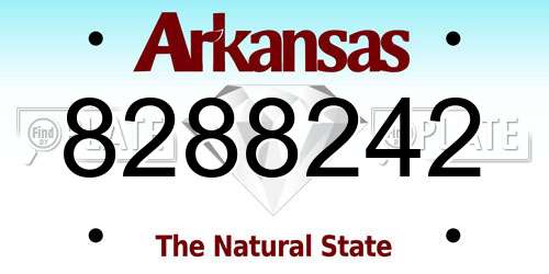 8288242 Arkansas License Plate