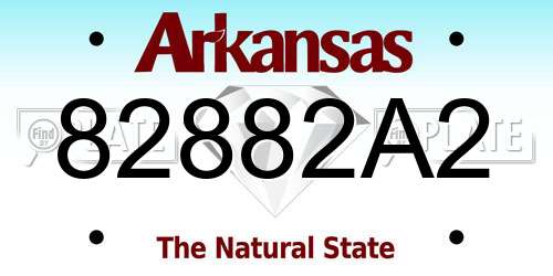 82882A2 Arkansas License Plate