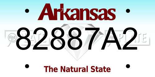 82887A2 Arkansas License Plate