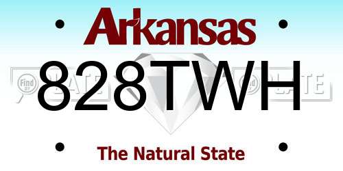 828TWH Arkansas License Plate