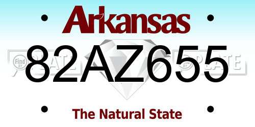 82AZ655 Arkansas License Plate