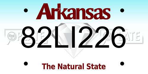 82LI226 Arkansas License Plate
