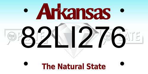 82LI276 Arkansas License Plate