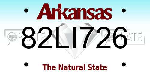 82LI726 Arkansas License Plate