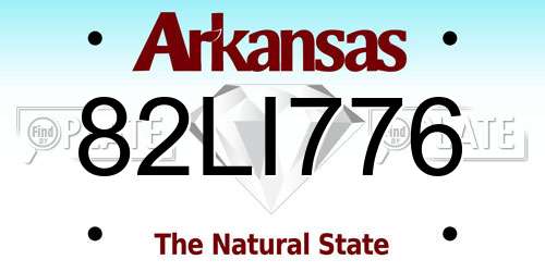 82LI776 Arkansas License Plate