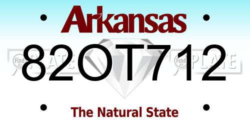 82OT712 Arkansas License Plate