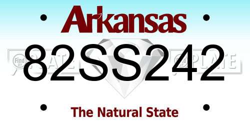 82SS242 Arkansas License Plate