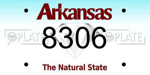 8306 Arkansas License Plate